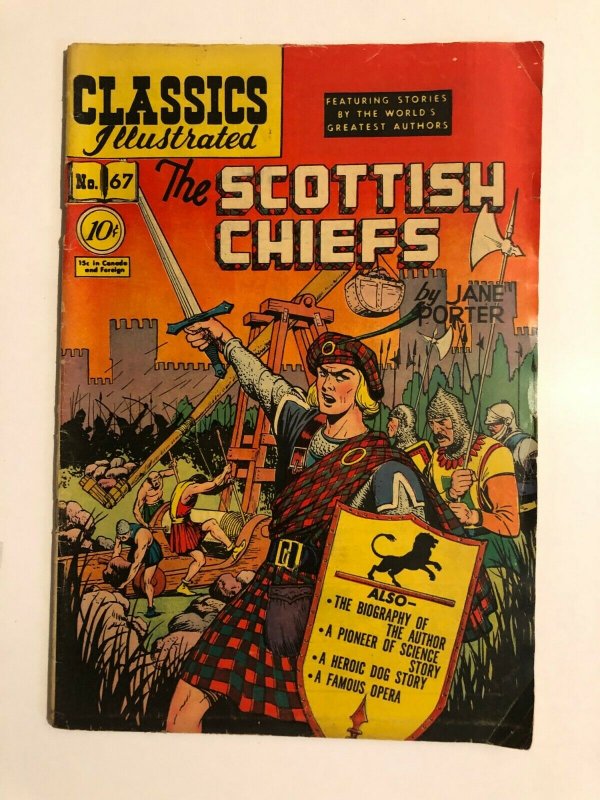 CLASSICS ILLUSTRATED 67 Scottish Chiefs Jane Porter HRN 67 (FIRST EDITION) VG