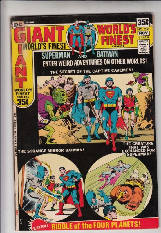 World's Finest #206 (Nov-71) FN/VF Mid-High-Grade Superman, Batman, Robin