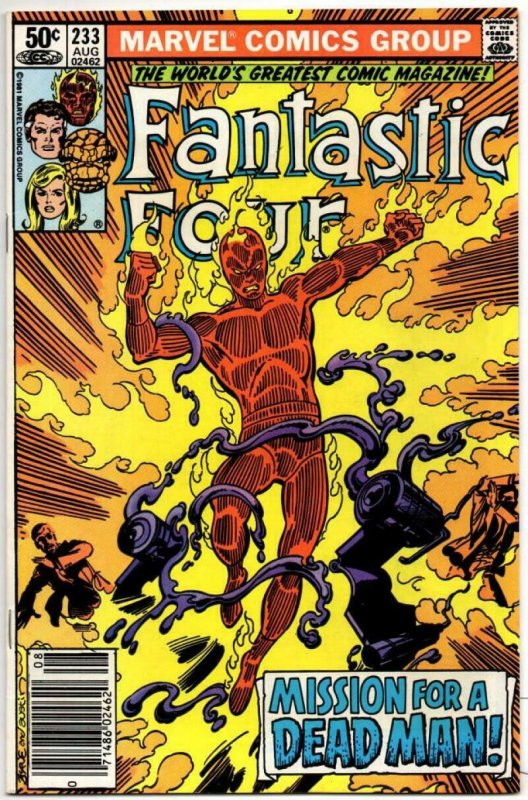 FANTASTIC FOUR #233, FN+, Dead Man, Byrne, 1961 1981, Marvel, more FF in store 