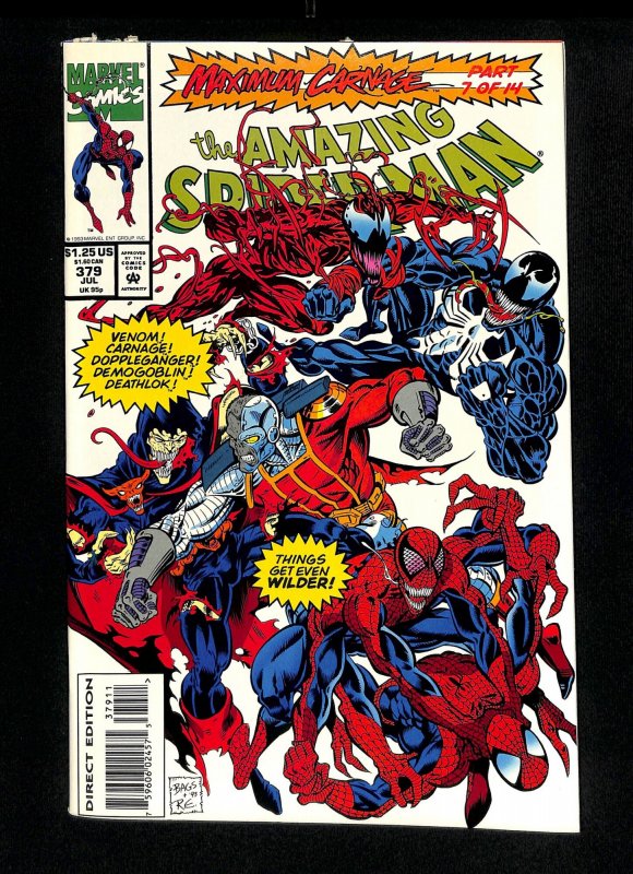 Amazing Spider-Man #379 Maximum Carnage Part 7 Venom!