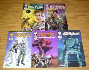 Battletech: Fallout #0 & 1-4 VF/NM complete series TIM ELDRED malibu comics set