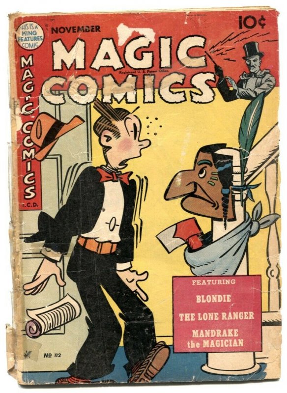 Magic Comics #112 9148- Mandrake- Blondie- Lone Ranger FR