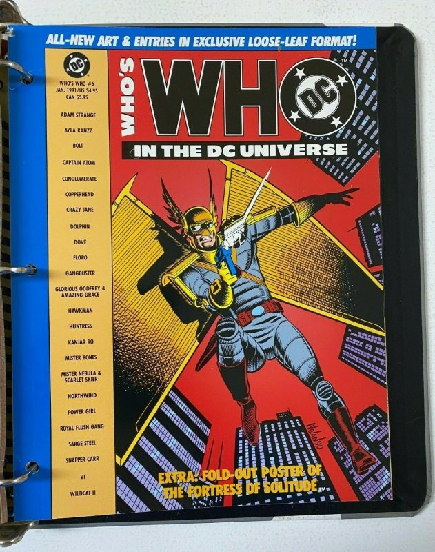 Who's Who in the DC Universe lot 7 pieces 6.0 FN (1990) Binder +  