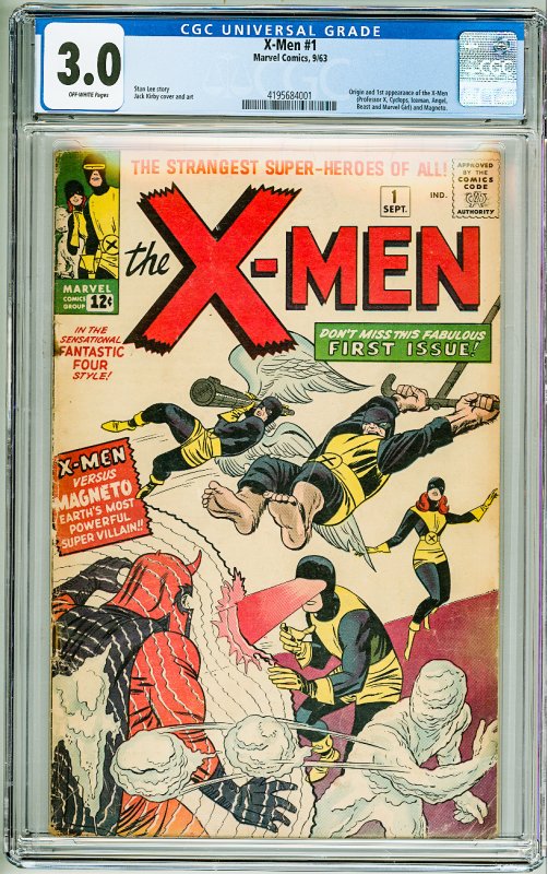 The X-Men #1 (1963) CGC 3.0! OW Pages! 1st Appearance of the X-Men!