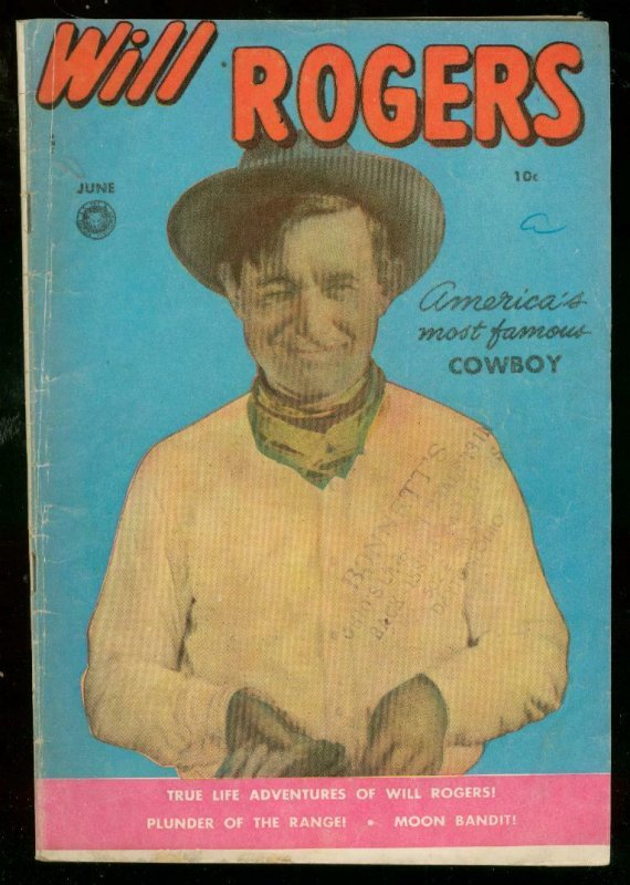 WILL ROGERS #5 1950-PHOTO COVER-WESTERN-FIRST ISSUE VG 