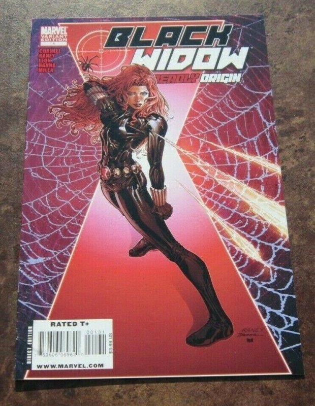 Black Widow #1 Deadly Originn Tom Raney Variant VF WP 2010 Marvel Comic Book 