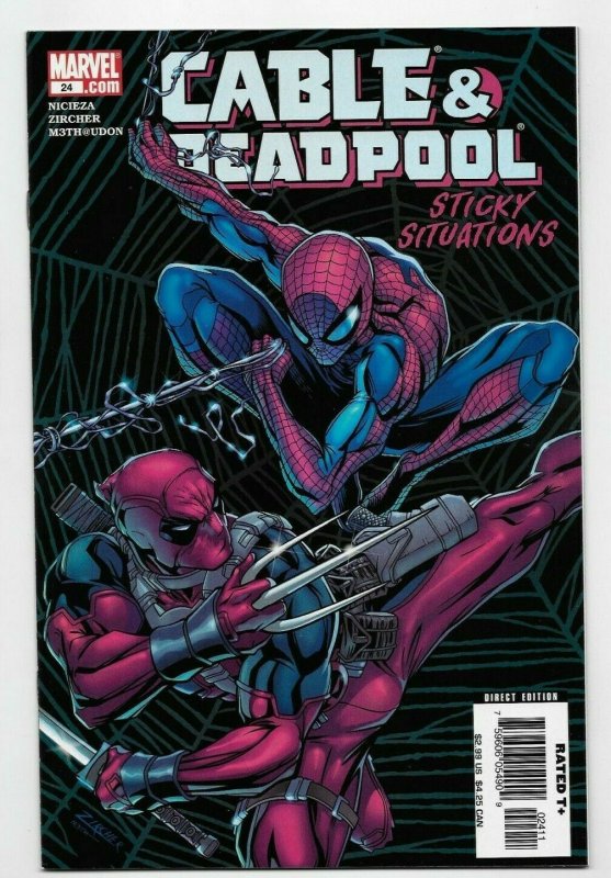 Cable & Deadpool #24 Marvel Comic 2006 1st Spider-Man Team Up Nicieza Zircher