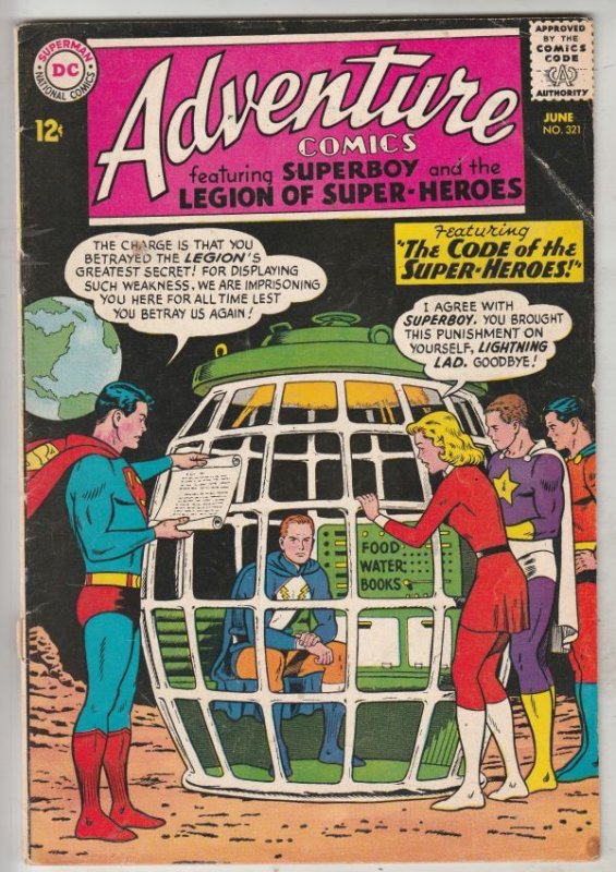 Adventure Comics #321 (Jun-64) FN+ Mid-Grade Legion of Super-Heroes, Superboy