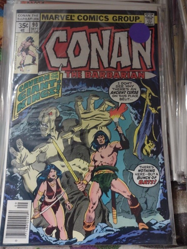 Conan the Barbarian # 90 Marvel 1978 King Sorcery Swords Zula Black ...