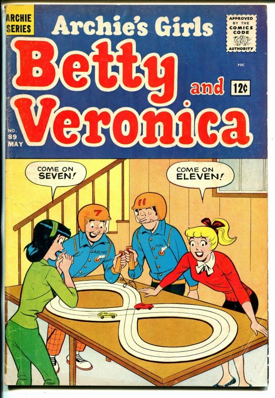 Archie's Girls Betty & Veronica #89 1963-slot car racing cover-VG