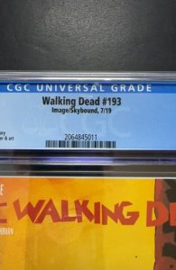 The Walking Dead #193 (2019) CGC 9.6 FINAL ISSUE!