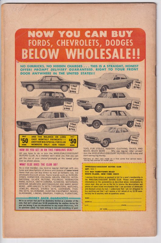 WYATT EARP FRONTIER MARSHAL #72 (Dec 1967) VGF 5.0