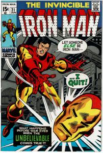 Iron Man #21, 7.0 or Better