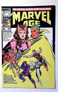 Marvel Age #29 1985 Marvel Vision Scarlet Witch Iron Man Wonder Man Comic