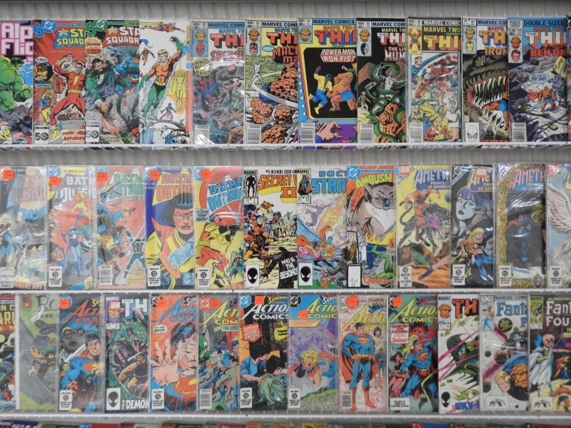 Huge Lot 160+ Comics W/ Fantastic Four, Spider-Man, Superman+ Avg VF- Condition!