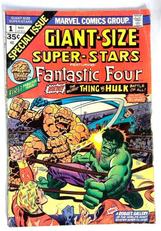 Giant-Size Super-Stars #1 Hulk vs Thing Jack Kirby Marvel (1974) VG