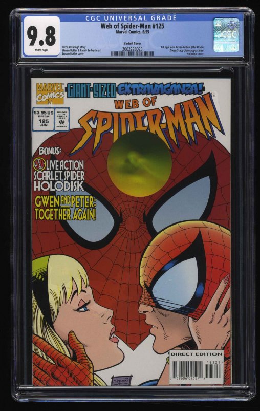 Web of Spider-Man #125 CGC NM/M 9.8 White Pages Variant Cover!