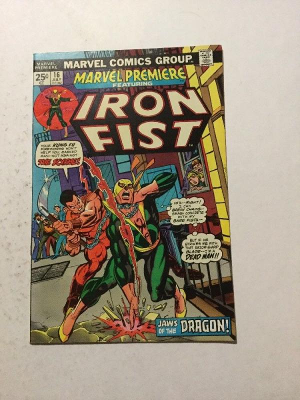 Marvel Premiere 16 Very Fine/Near Mint VF/NM 2nd Appearance Of Iron Fist W/ MVS