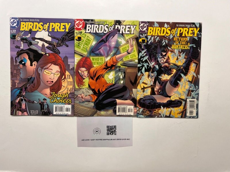 3 Birds Of Prey DC Comic Books # 63 64 65  Superman Batman Robin Flash 21 JS42