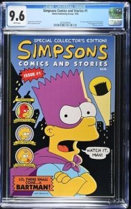 Simpsons Comics and Stories #1 CGC 9.6 1993 Welsh Publishing  White Pages