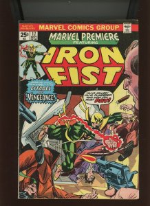 (1974) Marvel Premiere #17: KEY! 3RD APPEARANCE/ORIGIN OF IRON FIST! (6.0/6.5)