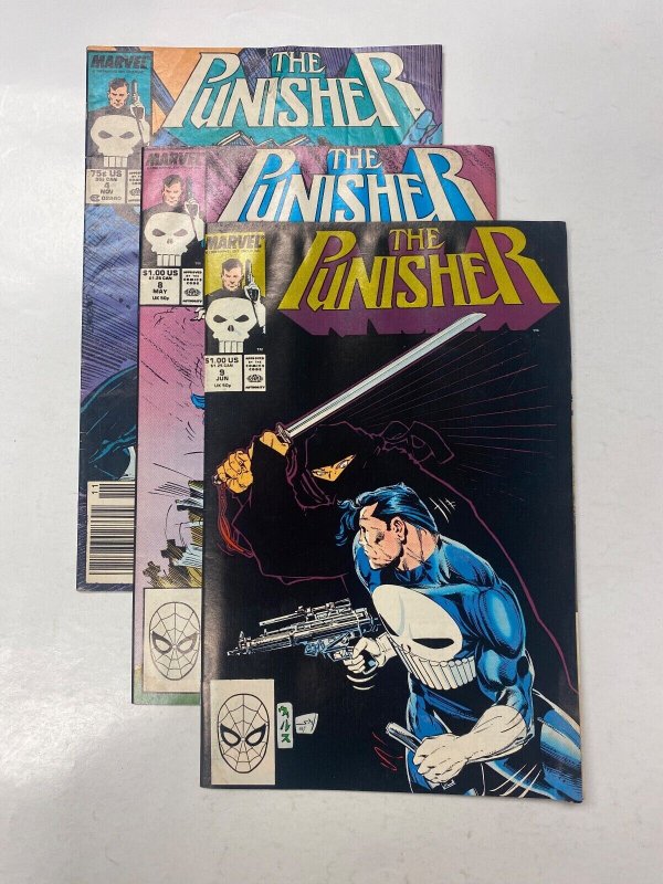 3 Punisher MARVEL comic books #4 8 9 44 KM15