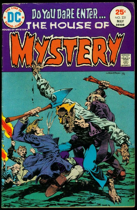 House of Mystery #231 1975- Werewolf cover- Wrightson cover- VG+