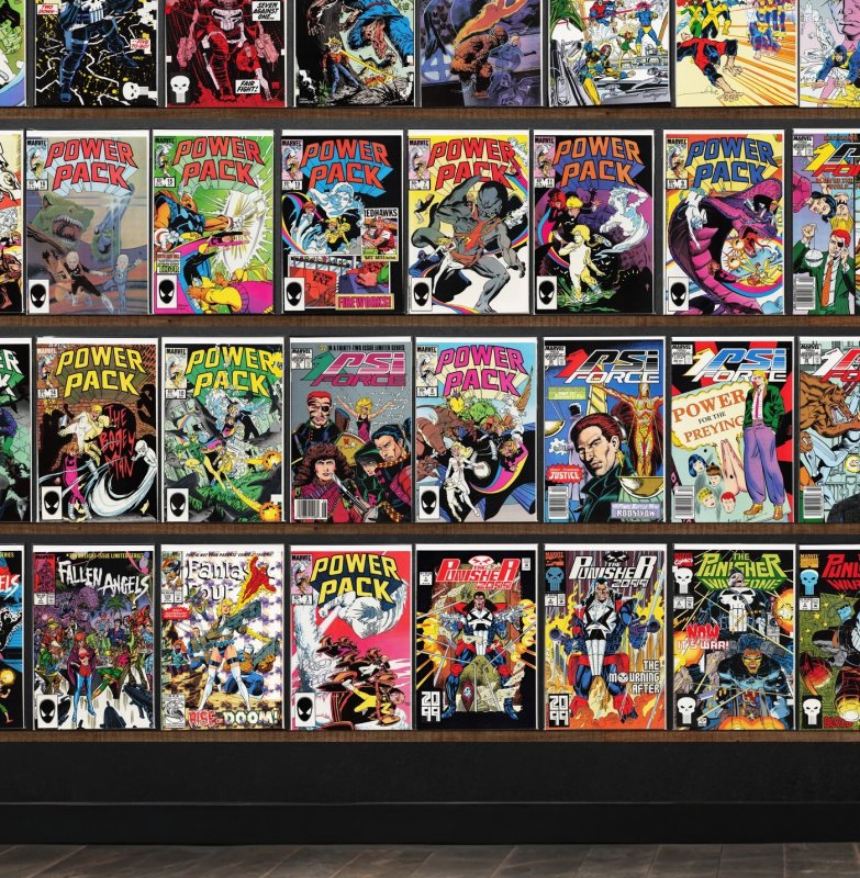 Huge Lot 150+ Comics with Power Pack, Psi Force, Fantastic Four & More!