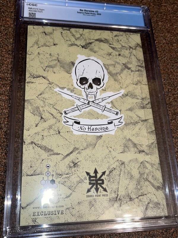 No Heroine 3 (2020), Hive Comics, Peach Momoko Virgin Variant, CGC Graded 9.8