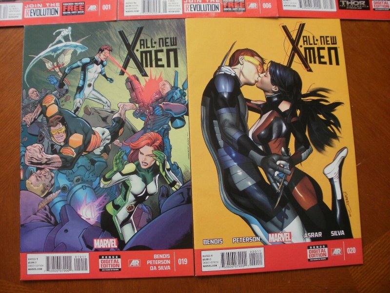 5 Near-Mint Marvel ALL-NEW X-MEN Comic #1 #6 #18 #19 #20 (2013 2014 Bendis Silva