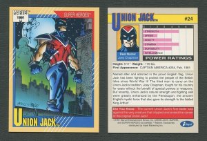 1991 Marvel Comics II  Card  #24 ( Union Jack )  MINT
