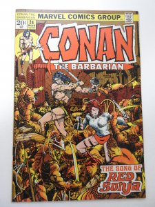 Conan the Barbarian #24 (1973) FN/VF Cond! 1st Full Appearance of Red Sonja!