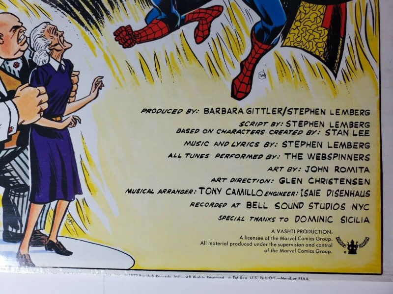 The Amazing Spider-Man  Record LP Marvel  SEALED. 8.5 1972 RARE COLLECTABLE