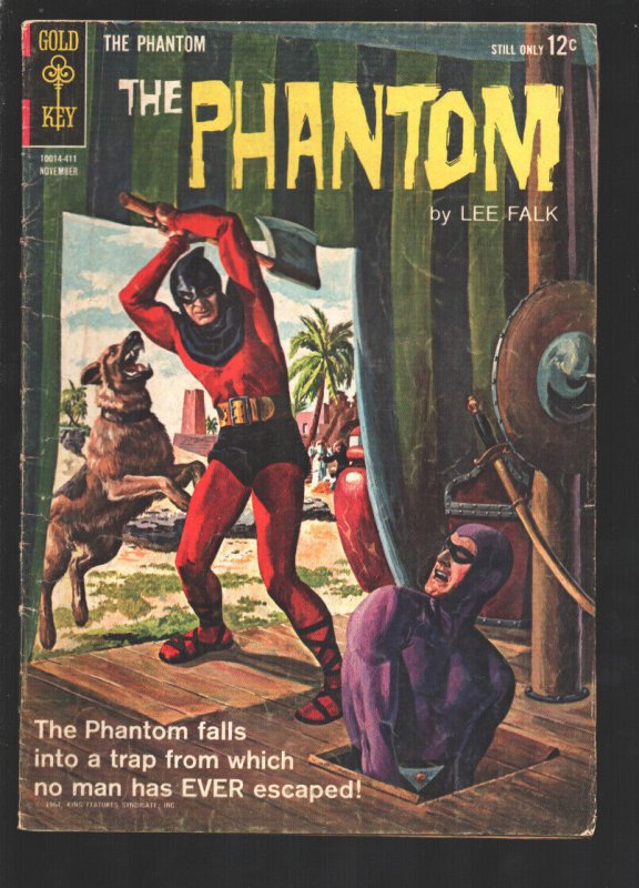 Phantom #9 1964-Gold Key-Hooded menace cover art-Pin-up back cover-VG
