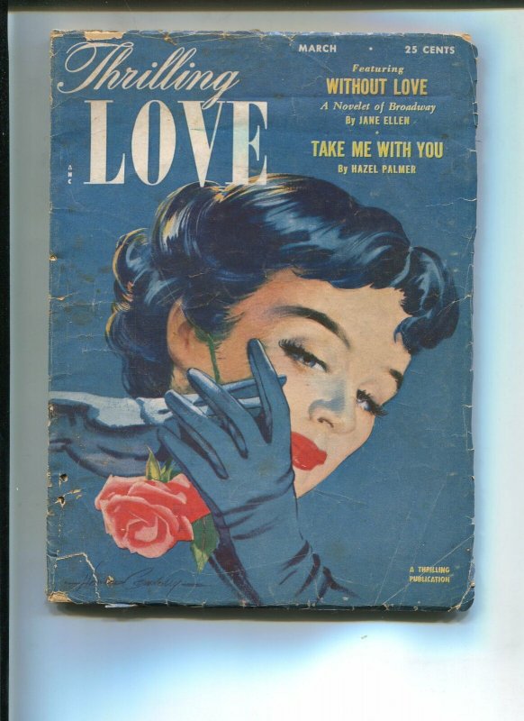 THRILLING LOVE MARCH 1953-THRILLING-HOWARD CONNELLY-G/VG