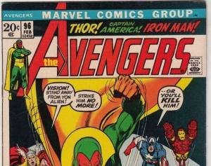 The Avengers #96 trict VF+ 8.5 High-Grade More Captain Marvel up  BV$70.50