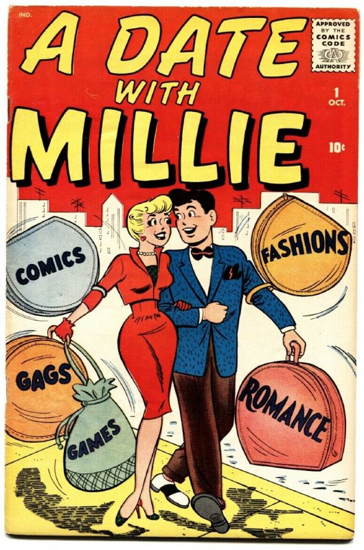 A Date With Millie #1 1959-Atlas-Dan DeCarlo-Chili-paper dolls-fashion