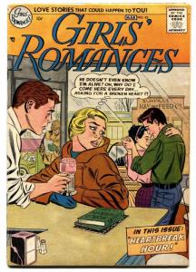 GIRLS' ROMANCES #43 comic book 1957-DC COMICS-SODA SHOP-ICE CREAM!