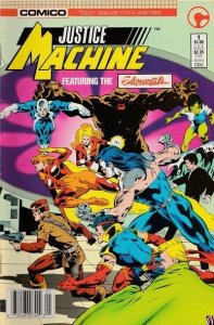 Justice Machine Featuring the Elementals #1 Comico Newsstand 05/86 (VF+ 8.5)