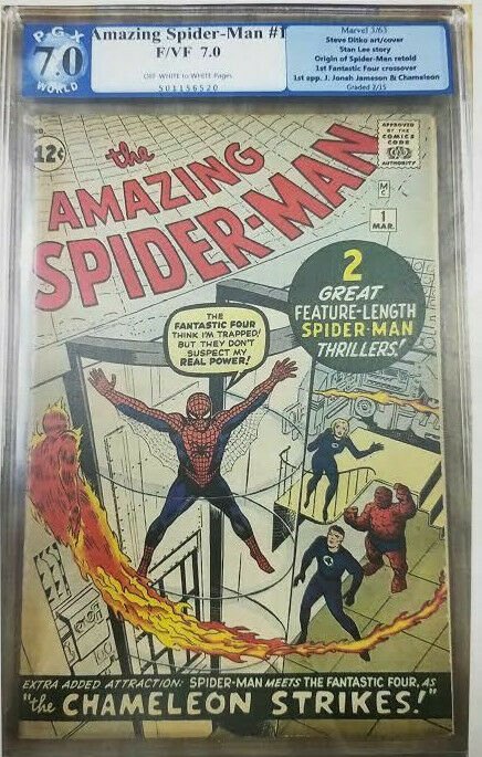 Amazing Spider-Man #1 - 1963 - PGX 7.0 (F/VF) Origin of Spider-Man Retold