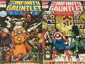 INFINITY GAUNTLET#1-6 VF/NM LOT 1991 THANOS MARVEL COMICS