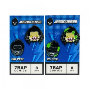 Jasonverse Alien vs. Predator Pin Set 7BAP Excl /150 *Shot at Bloody Chase /25*
