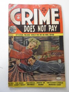 Crime Does Not Pay #103 (1951) GD- Cond moisture damage, mold, rust top staple