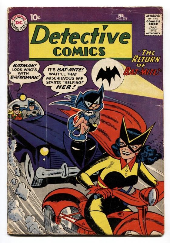 DETECTIVE COMICS #276 comic book BATMAN BATWOMAN MOTORCYCLE 1960