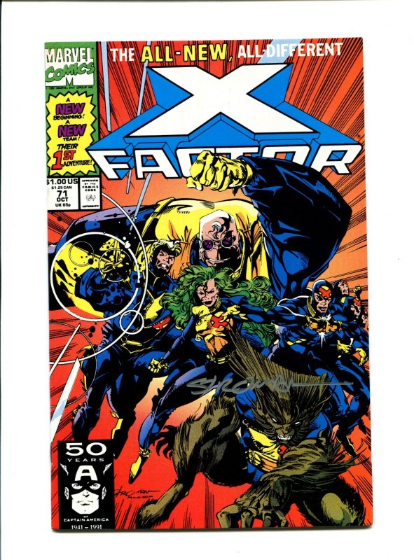 X-Factor #71 - Double Signed by Larry Stroman / KEY (9.0/9.2) 1991