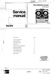 Philips N4450 N-4450 suffix Service Manual