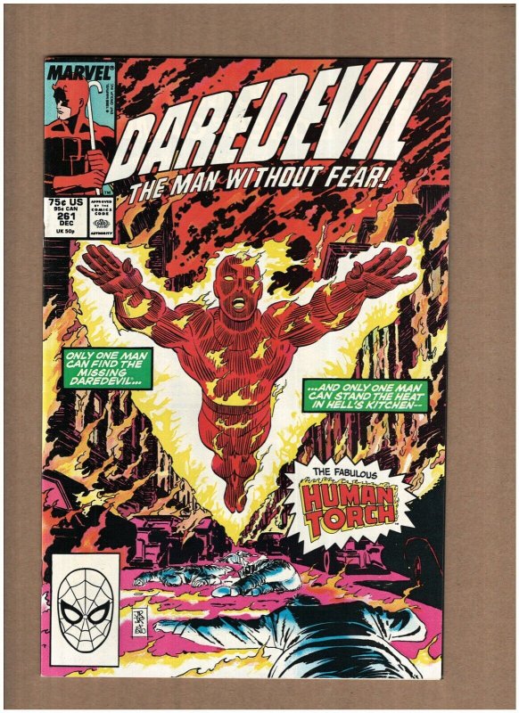 Daredevil #261 Marvel Comics 1989 Ann Nocenti Romita Jr. Human Torch NM- 9.2