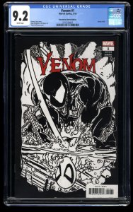 Venom #1 CGC NM- 9.2 White Pages 1:1000 McFarlane Remastered Sketch Variant