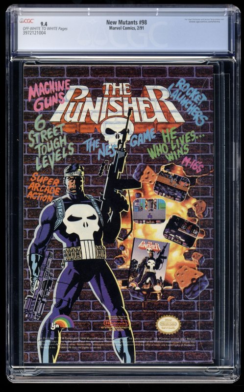 New Mutants #98 CGC NM 9.4 Off White to White 1st Appearance Deadpool!