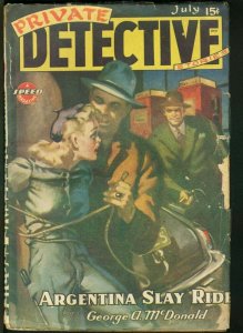 PRIVATE DETECTIVE 1944 JUL-WOMAN TIED UP ON COVER G 